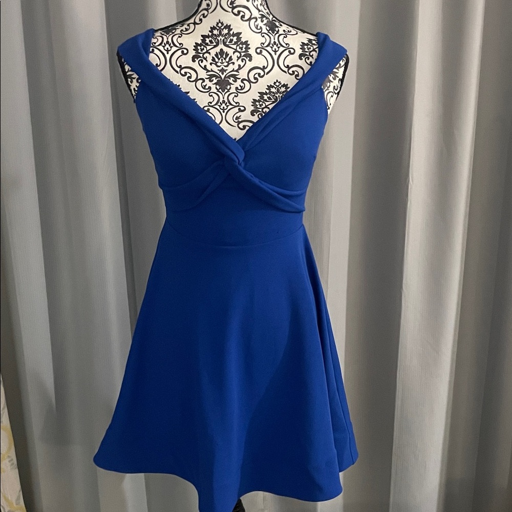 Darling Strapless Royal Blue Dress